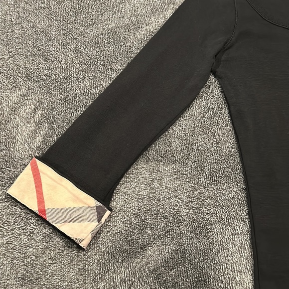 Burberry Britt Black 3/4 Sleeve Shirt Women’s Size XS - Picture 4 of 9